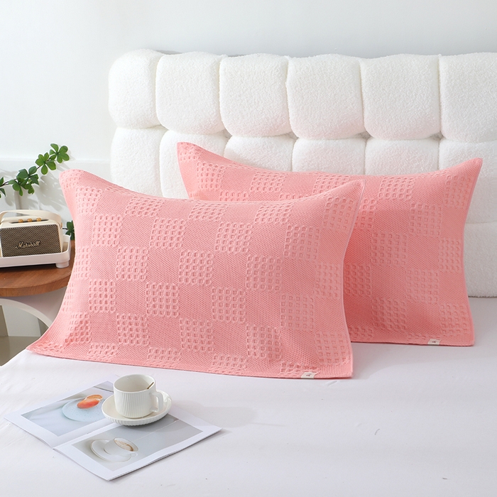 91家纺网 家纺一手货源 找家纺 娇兰毛巾 2025新款7A抗菌A类全棉纱布枕巾 艾格粉