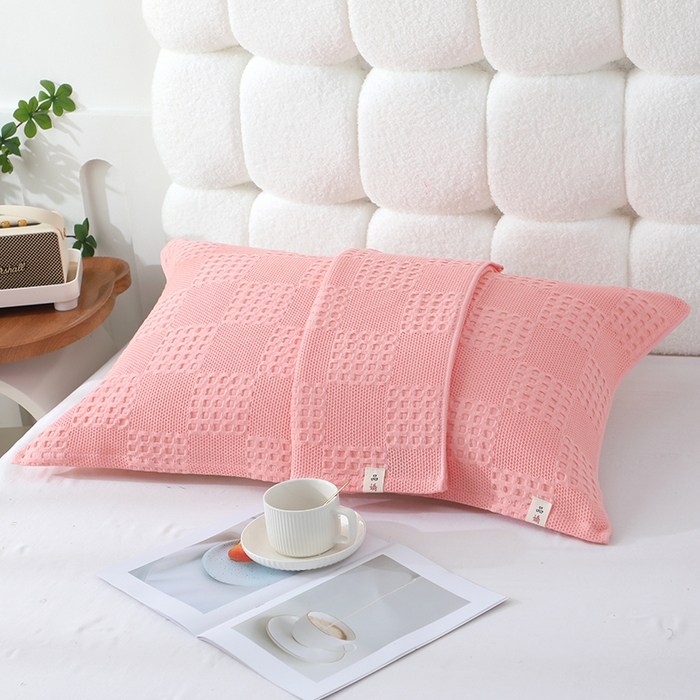 91家纺网 家纺一手货源 找家纺 娇兰毛巾 2025新款7A抗菌A类全棉纱布枕巾 艾格粉