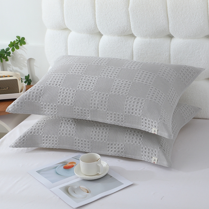 91家纺网 家纺一手货源 找家纺 娇兰毛巾 2025新款7A抗菌A类全棉纱布枕巾 艾格灰