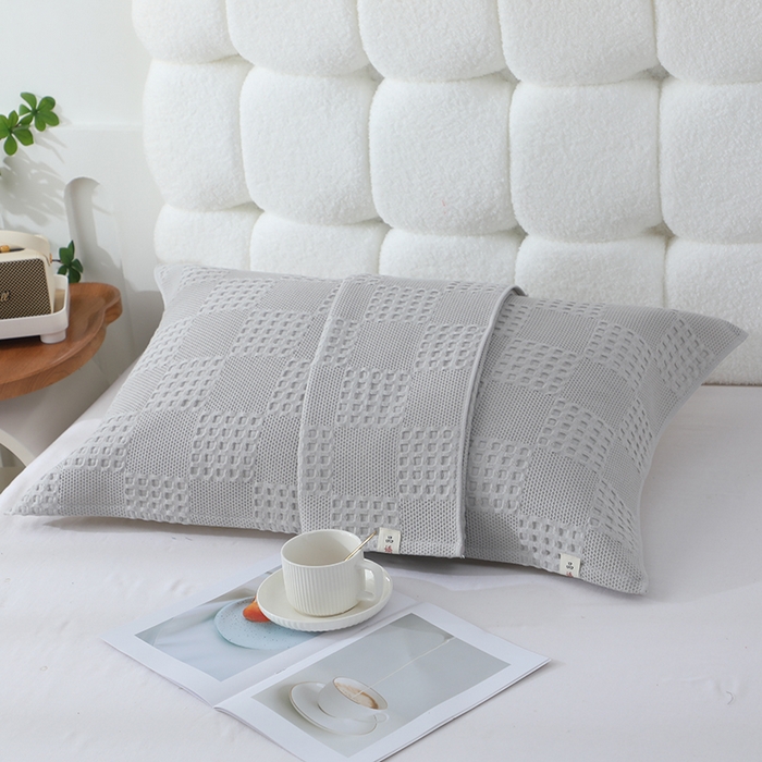 91家纺网 家纺一手货源 找家纺 娇兰毛巾 2025新款7A抗菌A类全棉纱布枕巾 艾格灰