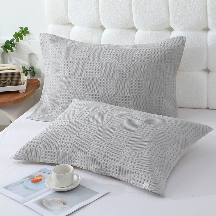 娇兰毛巾 2025新款7A抗菌A类全棉纱布枕巾 艾格灰