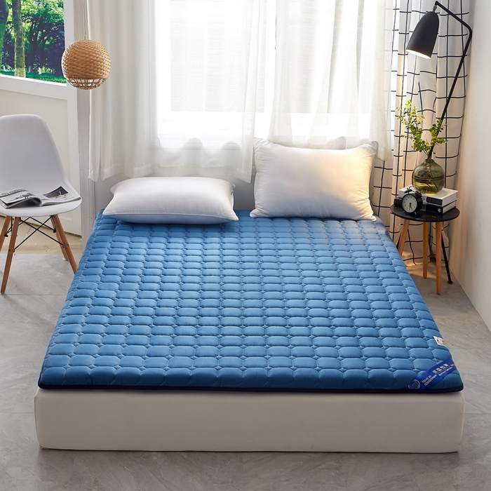 浩宇家纺 2025新款全棉床垫0.9米学生宿舍1.2单人1.5米垫子飘窗垫家用双人1.8米 宝蓝