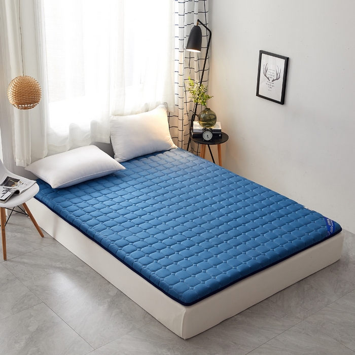 91家纺网 家纺一手货源 找家纺 浩宇家纺 2025新款全棉床垫0.9米学生宿舍1.2单人1.5米垫子飘窗垫家用双人1.8米 宝蓝