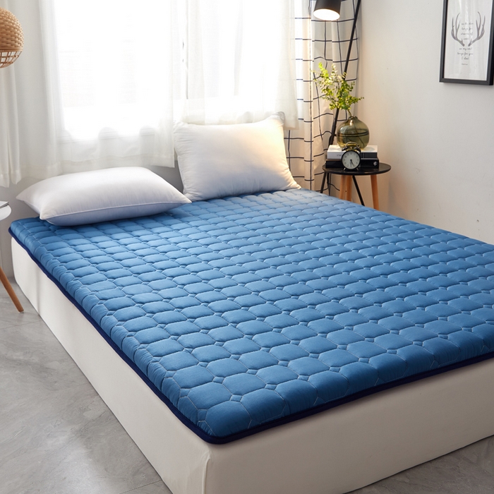 91家纺网 家纺一手货源 找家纺 浩宇家纺 2025新款全棉床垫0.9米学生宿舍1.2单人1.5米垫子飘窗垫家用双人1.8米 宝蓝