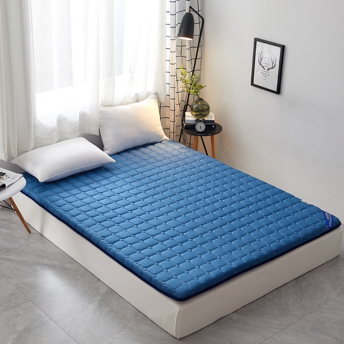 91家纺网 家纺一手货源 找家纺 浩宇家纺 2025新款全棉床垫0.9米学生宿舍1.2单人1.5米垫子飘窗垫家用双人1.8米 宝蓝