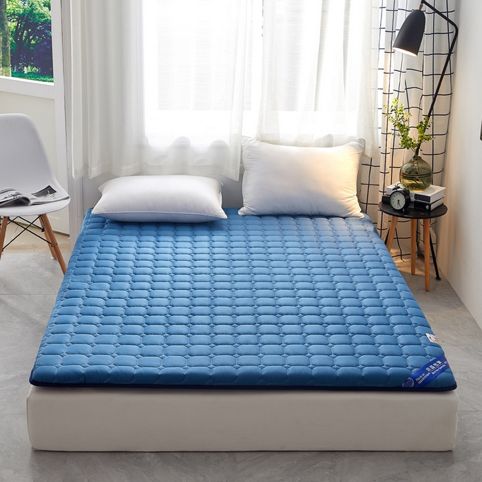 91家纺网 家纺一手货源 找家纺 浩宇家纺 2025新款全棉床垫0.9米学生宿舍1.2单人1.5米垫子飘窗垫家用双人1.8米 宝蓝