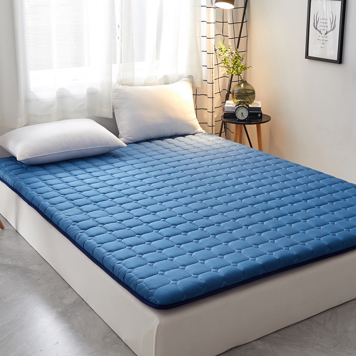 91家纺网 家纺一手货源 找家纺 浩宇家纺 2025新款全棉床垫0.9米学生宿舍1.2单人1.5米垫子飘窗垫家用双人1.8米 宝蓝