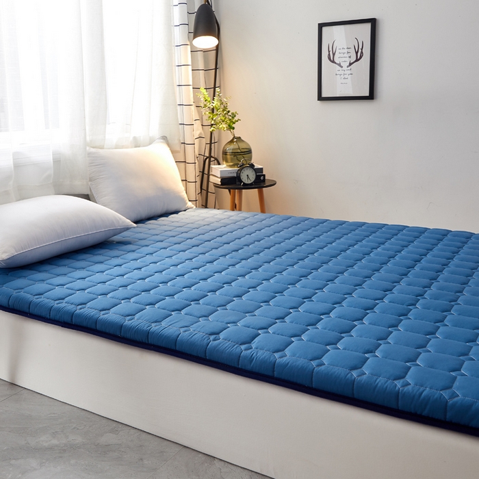 91家纺网 家纺一手货源 找家纺 浩宇家纺 2025新款全棉床垫0.9米学生宿舍1.2单人1.5米垫子飘窗垫家用双人1.8米 宝蓝