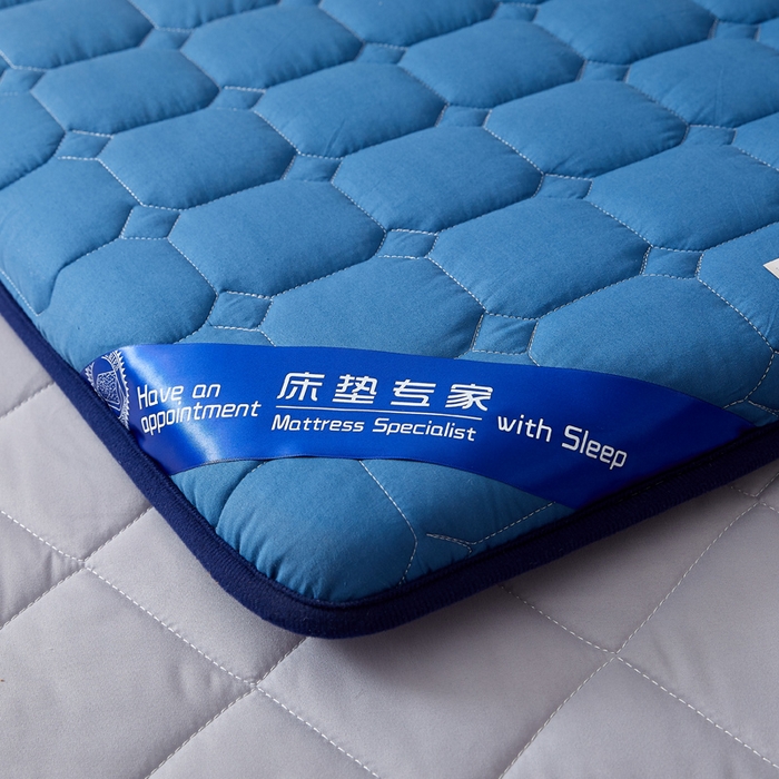 91家纺网 家纺一手货源 找家纺 浩宇家纺 2025新款全棉床垫0.9米学生宿舍1.2单人1.5米垫子飘窗垫家用双人1.8米 宝蓝