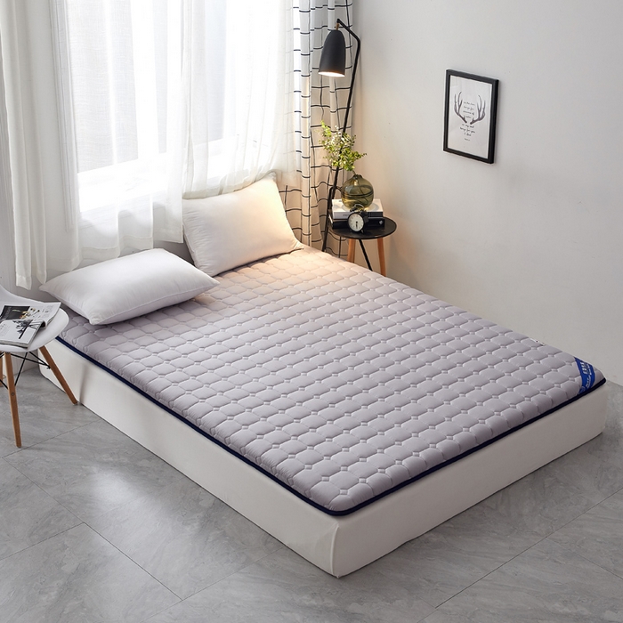 91家纺网 家纺一手货源 找家纺 浩宇家纺 2025新款全棉床垫0.9米学生宿舍1.2单人1.5米垫子飘窗垫家用双人1.8米 银灰