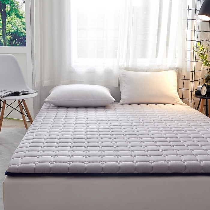 91家纺网 家纺一手货源 找家纺 浩宇家纺 2025新款全棉床垫0.9米学生宿舍1.2单人1.5米垫子飘窗垫家用双人1.8米 银灰