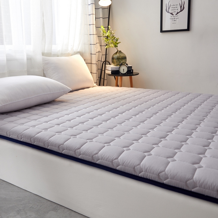 91家纺网 家纺一手货源 找家纺 浩宇家纺 2025新款全棉床垫0.9米学生宿舍1.2单人1.5米垫子飘窗垫家用双人1.8米 银灰