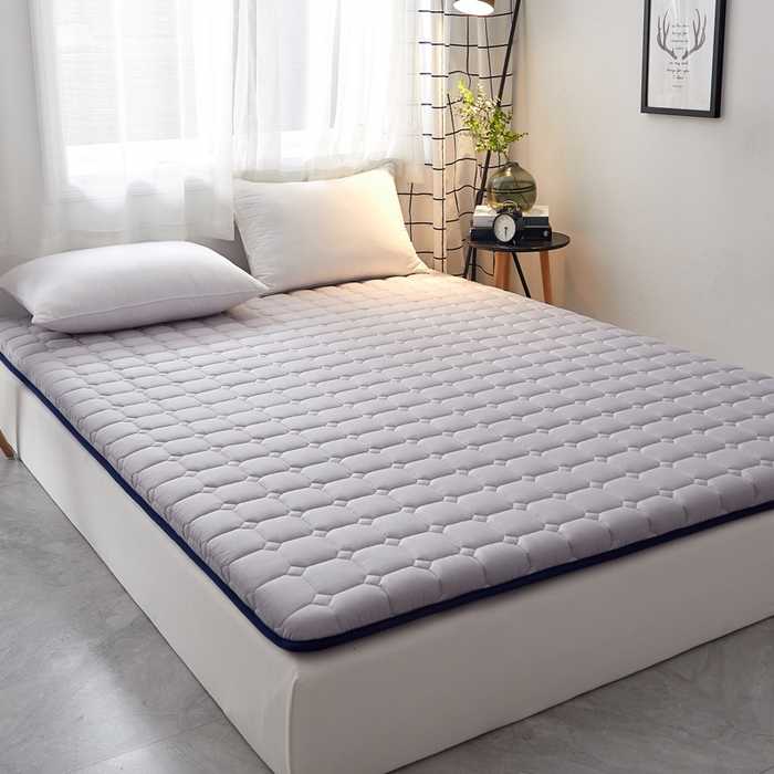 91家纺网 家纺一手货源 找家纺 浩宇家纺 2025新款全棉床垫0.9米学生宿舍1.2单人1.5米垫子飘窗垫家用双人1.8米 银灰