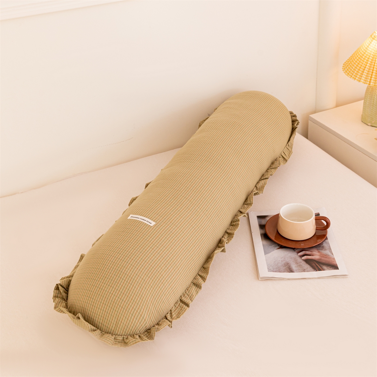 91家纺网 家纺一手货源 找家纺 卓昌枕芯 2025新款全棉糖果抱枕月亮抱枕可拆洗加内胆 糖果-绿