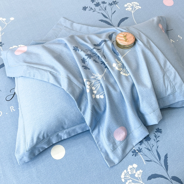 91家纺网 家纺一手货源 找家纺 凌鼎 2025新款喷气加厚磨毛四件套系列1 春恋序曲兰