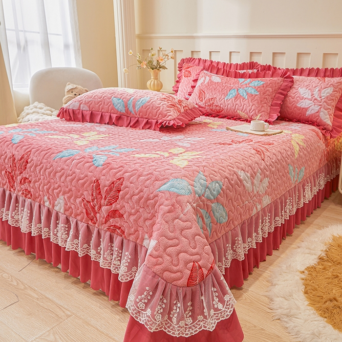 91家纺网 家纺一手货源 找家纺 （总）艾裙海 2025新款冰丝凉席三件套系列-床裙款