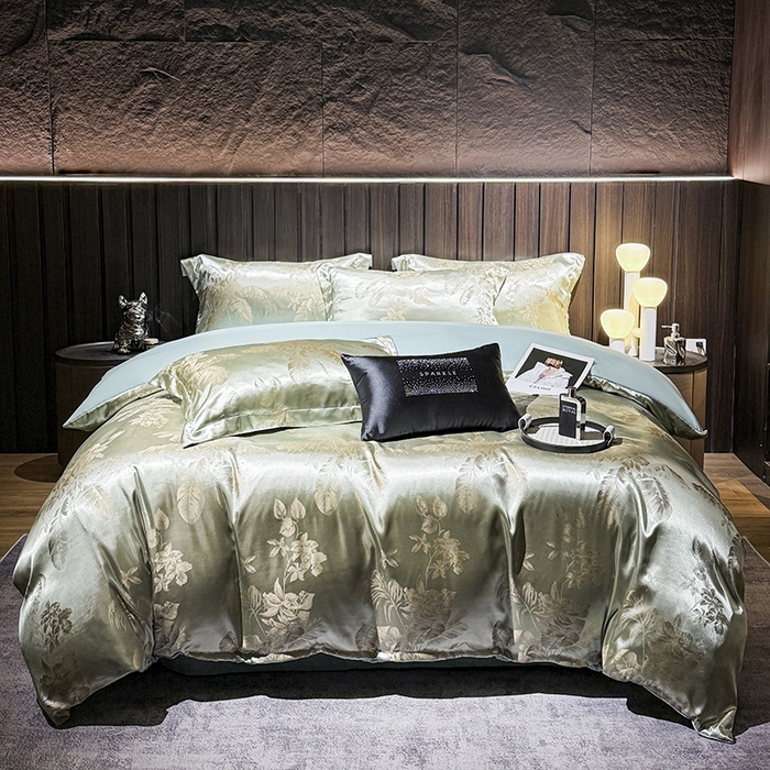 91家纺网 家纺一手货源 找家纺 七夜居 2025新款直播爆款欧式轻奢贡缎提花磨毛四件套 迷恋风情