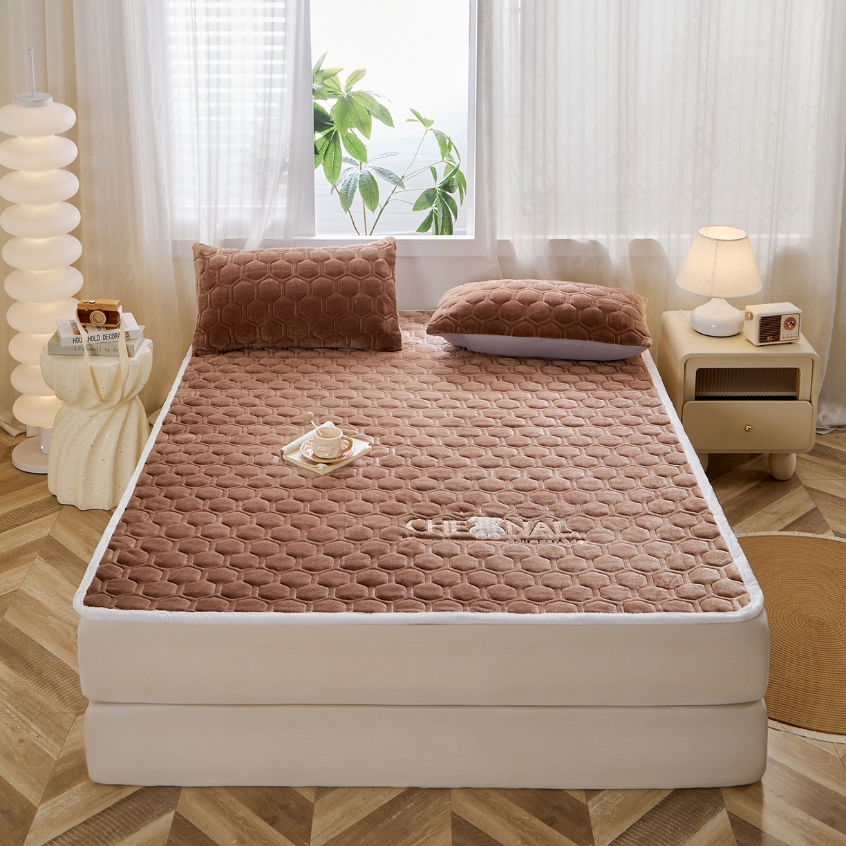 91家纺网 家纺一手货源 找家纺 （总）永旺家纺 2025新款纯色床垫床褥