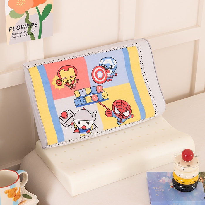 91家纺网 家纺一手货源 找家纺 七夜居 2026新款开学季儿童纯棉记忆棉枕芯全棉可拆洗学生宿舍枕头幼儿园宝宝枕 枕头枕芯 超级英雄