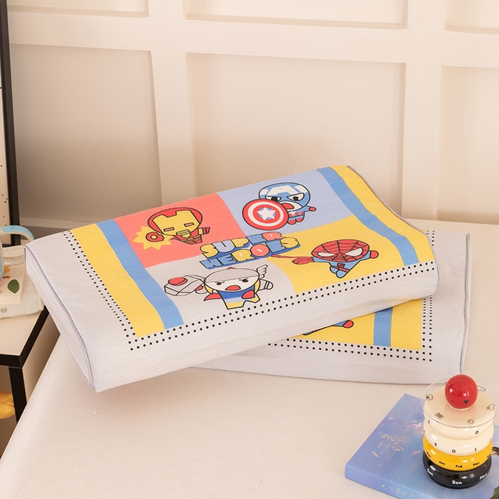 91家纺网 家纺一手货源 找家纺 七夜居 2026新款开学季儿童纯棉记忆棉枕芯全棉可拆洗学生宿舍枕头幼儿园宝宝枕 枕头枕芯 超级英雄