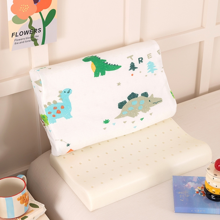 91家纺网 家纺一手货源 找家纺 七夜居 2026新款开学季儿童纯棉记忆棉枕芯全棉可拆洗学生宿舍枕头幼儿园宝宝枕 枕头枕芯 恐龙派对