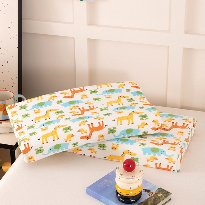 91家纺网 家纺一手货源 找家纺 七夜居 2026新款开学季儿童纯棉记忆棉枕芯全棉可拆洗学生宿舍枕头幼儿园宝宝枕 枕头枕芯 动物世界