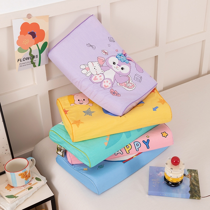 91家纺网 家纺一手货源 找家纺 （总）七夜居 2026新款开学季儿童纯棉记忆棉枕芯全棉可拆洗学生宿舍枕头幼儿园宝宝枕 枕头枕芯