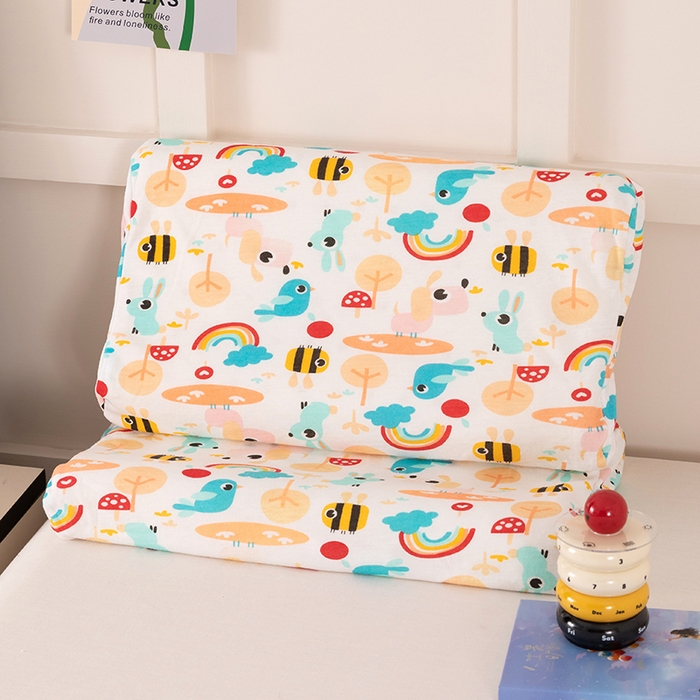 91家纺网 家纺一手货源 找家纺 七夜居 2026新款开学季儿童纯棉记忆棉枕芯全棉可拆洗学生宿舍枕头幼儿园宝宝枕 枕头枕芯 童趣世界