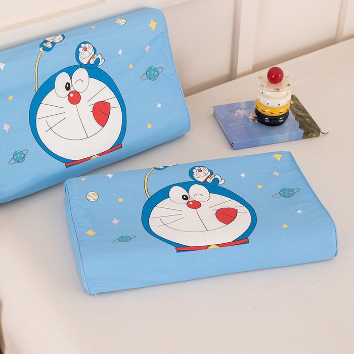 91家纺网 家纺一手货源 找家纺 七夜居 2026新款开学季儿童纯棉记忆棉枕芯全棉可拆洗学生宿舍枕头幼儿园宝宝枕 枕头枕芯 哆啦A梦