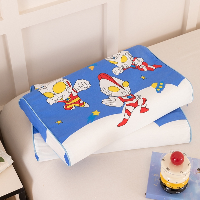 91家纺网 家纺一手货源 找家纺 七夜居 2026新款开学季儿童纯棉记忆棉枕芯全棉可拆洗学生宿舍枕头幼儿园宝宝枕 枕头枕芯 奥特曼聚会