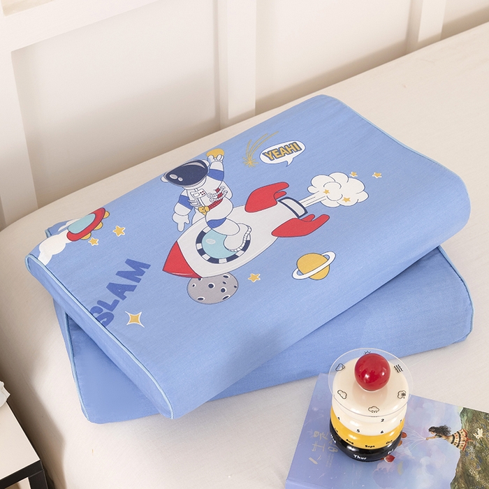 91家纺网 家纺一手货源 找家纺 七夜居 2026新款开学季儿童纯棉记忆棉枕芯全棉可拆洗学生宿舍枕头幼儿园宝宝枕 枕头枕芯 太空人