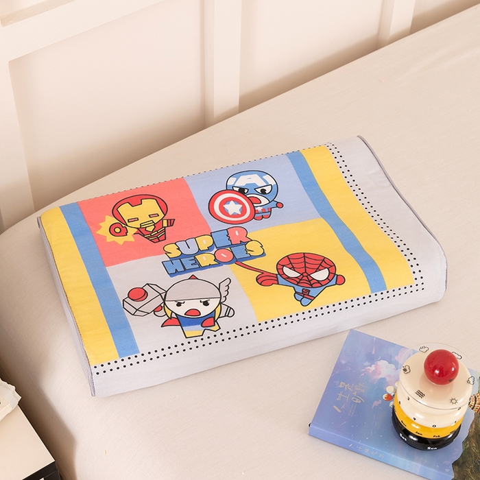 91家纺网 家纺一手货源 找家纺 七夜居 2026新款开学季儿童纯棉记忆棉枕芯全棉可拆洗学生宿舍枕头幼儿园宝宝枕 枕头枕芯 超级英雄