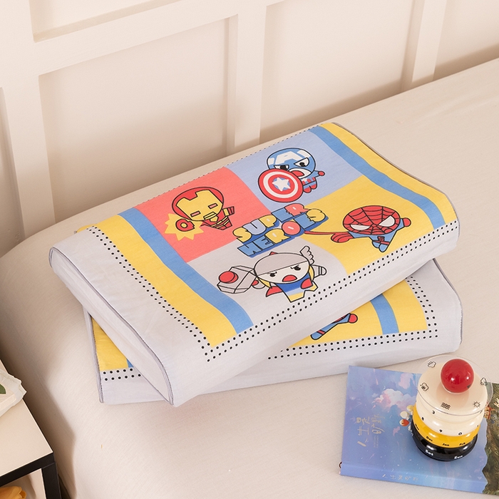 91家纺网 家纺一手货源 找家纺 七夜居 2026新款开学季儿童纯棉记忆棉枕芯全棉可拆洗学生宿舍枕头幼儿园宝宝枕 枕头枕芯 超级英雄