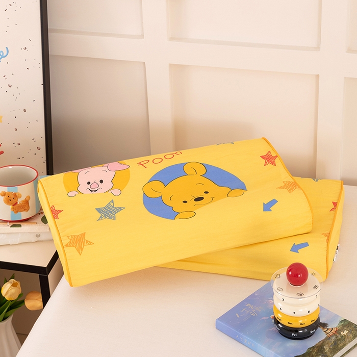 91家纺网 家纺一手货源 找家纺 七夜居 2026新款开学季儿童纯棉记忆棉枕芯全棉可拆洗学生宿舍枕头幼儿园宝宝枕 枕头枕芯 维尼伙伴