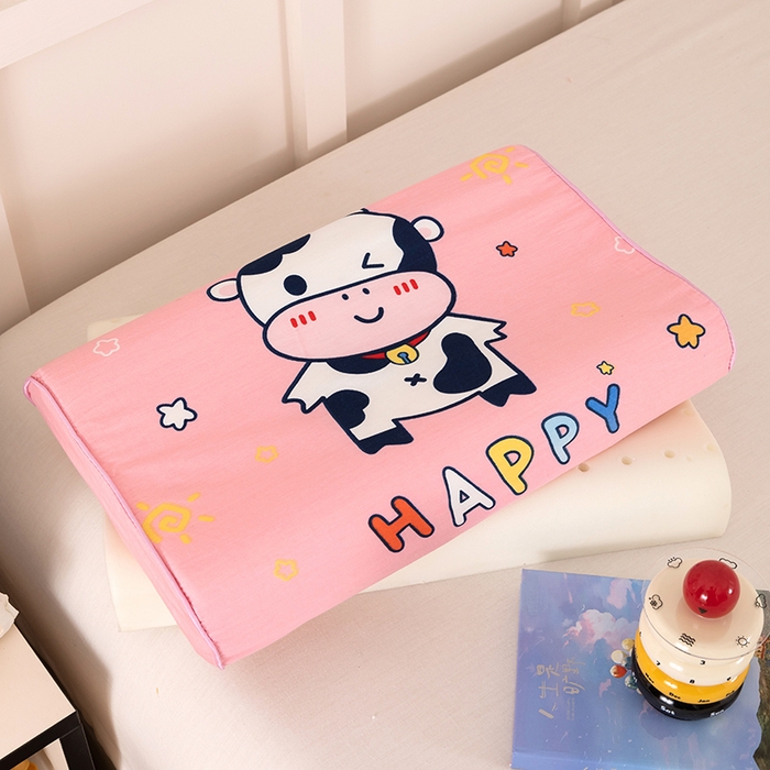 91家纺网 家纺一手货源 找家纺 七夜居 2026新款开学季儿童纯棉记忆棉枕芯全棉可拆洗学生宿舍枕头幼儿园宝宝枕 枕头枕芯 萌趣奶牛