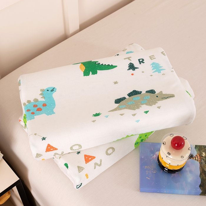 91家纺网 家纺一手货源 找家纺 七夜居 2026新款开学季儿童纯棉记忆棉枕芯全棉可拆洗学生宿舍枕头幼儿园宝宝枕 枕头枕芯 恐龙派对