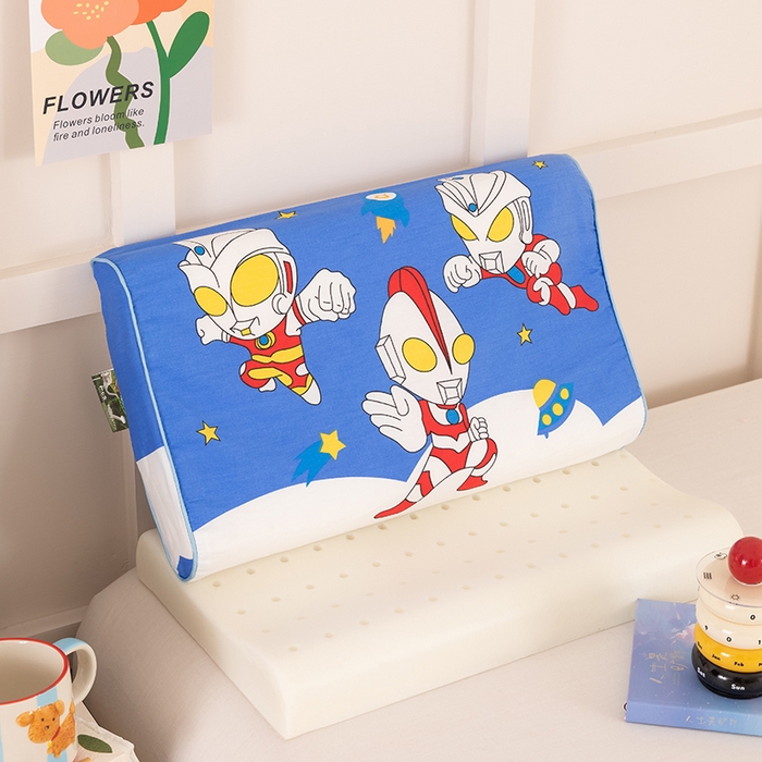 91家纺网 家纺一手货源 找家纺 七夜居 2026新款开学季儿童纯棉记忆棉枕芯全棉可拆洗学生宿舍枕头幼儿园宝宝枕 枕头枕芯 奥特曼聚会