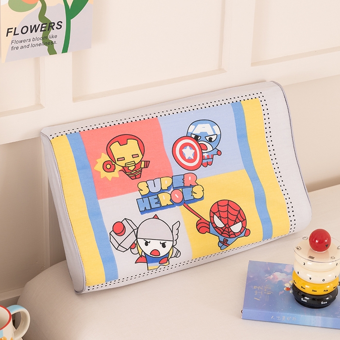 91家纺网 家纺一手货源 找家纺 七夜居 2026新款开学季儿童纯棉记忆棉枕芯全棉可拆洗学生宿舍枕头幼儿园宝宝枕 枕头枕芯 超级英雄