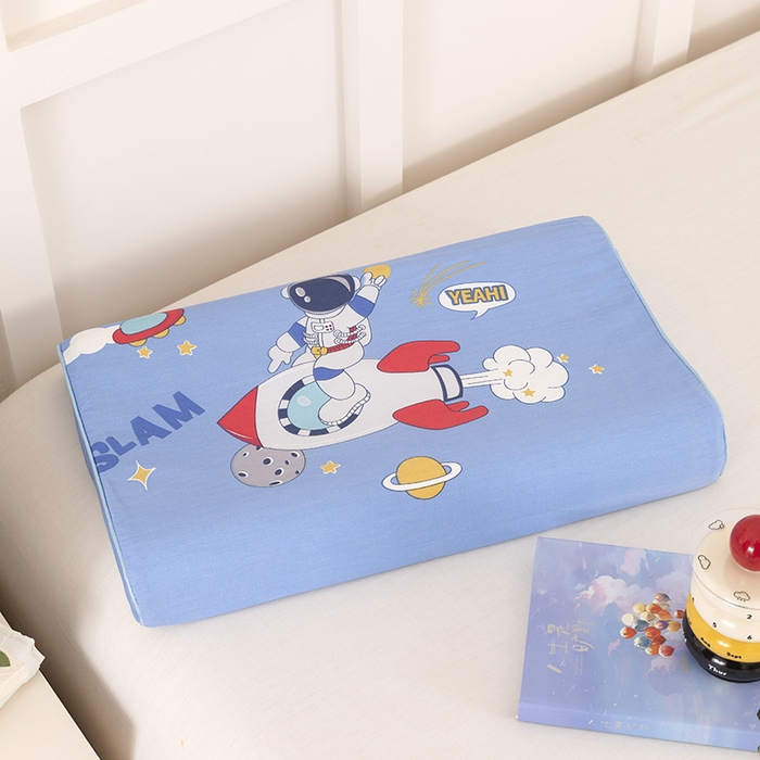 91家纺网 家纺一手货源 找家纺 七夜居 2026新款开学季儿童纯棉记忆棉枕芯全棉可拆洗学生宿舍枕头幼儿园宝宝枕 枕头枕芯 太空人