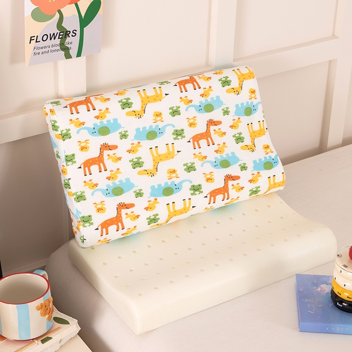 91家纺网 家纺一手货源 找家纺 七夜居 2026新款开学季儿童纯棉记忆棉枕芯全棉可拆洗学生宿舍枕头幼儿园宝宝枕 枕头枕芯 动物世界