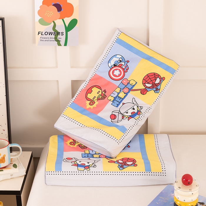 91家纺网 家纺一手货源 找家纺 七夜居 2026新款开学季儿童纯棉记忆棉枕芯全棉可拆洗学生宿舍枕头幼儿园宝宝枕 枕头枕芯 超级英雄