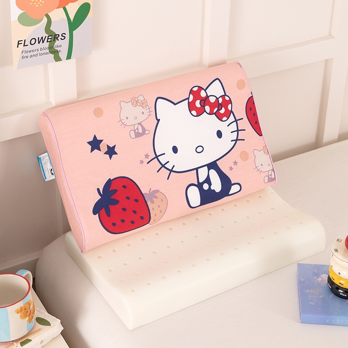 91家纺网 家纺一手货源 找家纺 七夜居 2026新款开学季儿童纯棉记忆棉枕芯全棉可拆洗学生宿舍枕头幼儿园宝宝枕 枕头枕芯 草莓KT