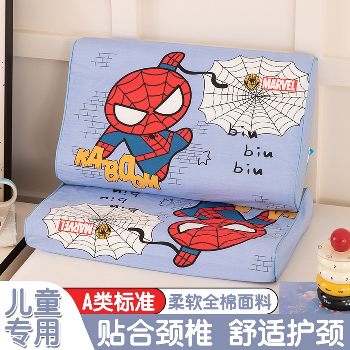 七夜居 2026新款开学季儿童纯棉记忆棉枕芯全棉可拆洗学生宿舍枕头幼儿园宝宝枕 枕头枕芯 蜘蛛侠