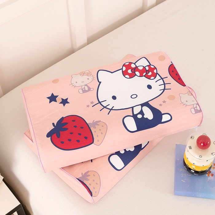 91家纺网 家纺一手货源 找家纺 七夜居 2026新款开学季儿童纯棉记忆棉枕芯全棉可拆洗学生宿舍枕头幼儿园宝宝枕 枕头枕芯 草莓KT