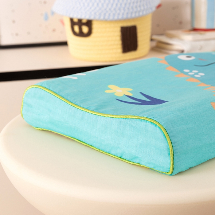 91家纺网 家纺一手货源 找家纺 七夜居 2026新款开学季儿童纯棉记忆棉枕芯全棉可拆洗学生宿舍枕头幼儿园宝宝枕 枕头枕芯 小恐龙