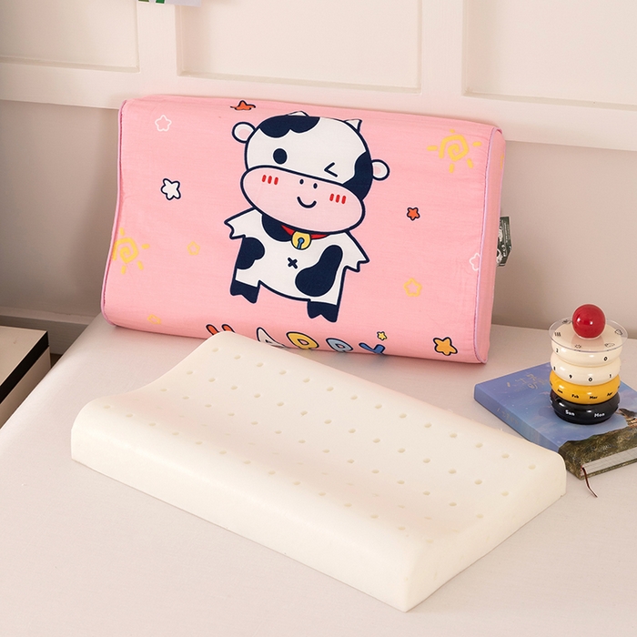 91家纺网 家纺一手货源 找家纺 七夜居 2026新款开学季儿童纯棉记忆棉枕芯全棉可拆洗学生宿舍枕头幼儿园宝宝枕 枕头枕芯 萌趣奶牛