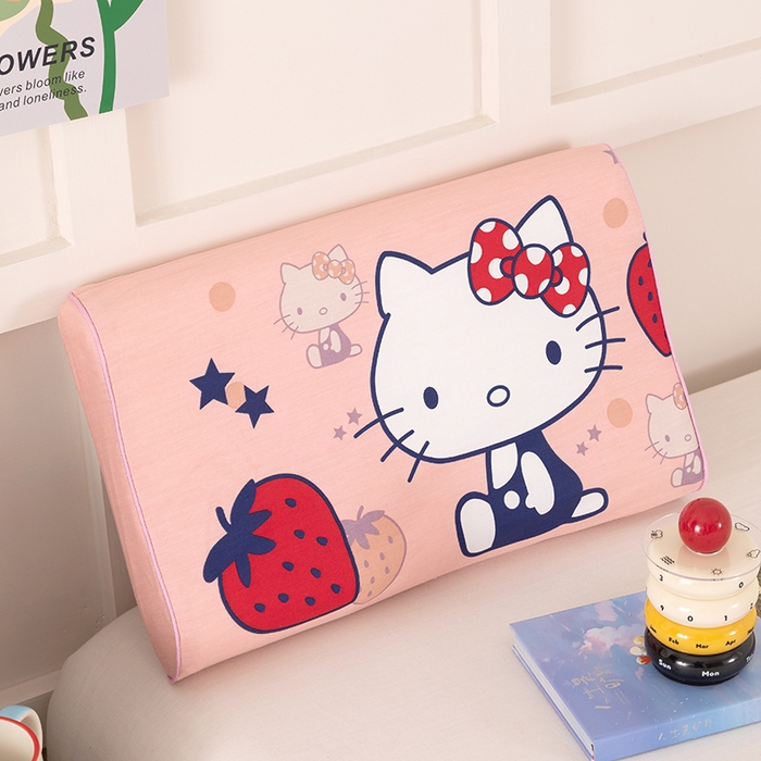 91家纺网 家纺一手货源 找家纺 七夜居 2026新款开学季儿童纯棉记忆棉枕芯全棉可拆洗学生宿舍枕头幼儿园宝宝枕 枕头枕芯 草莓KT