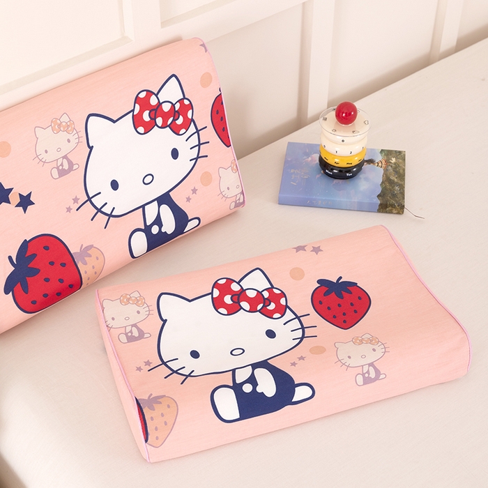 91家纺网 家纺一手货源 找家纺 七夜居 2026新款开学季儿童纯棉记忆棉枕芯全棉可拆洗学生宿舍枕头幼儿园宝宝枕 枕头枕芯 草莓KT