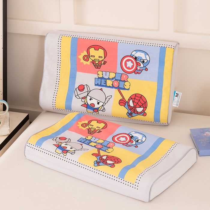 91家纺网 家纺一手货源 找家纺 七夜居 2026新款开学季儿童纯棉记忆棉枕芯全棉可拆洗学生宿舍枕头幼儿园宝宝枕 枕头枕芯 超级英雄