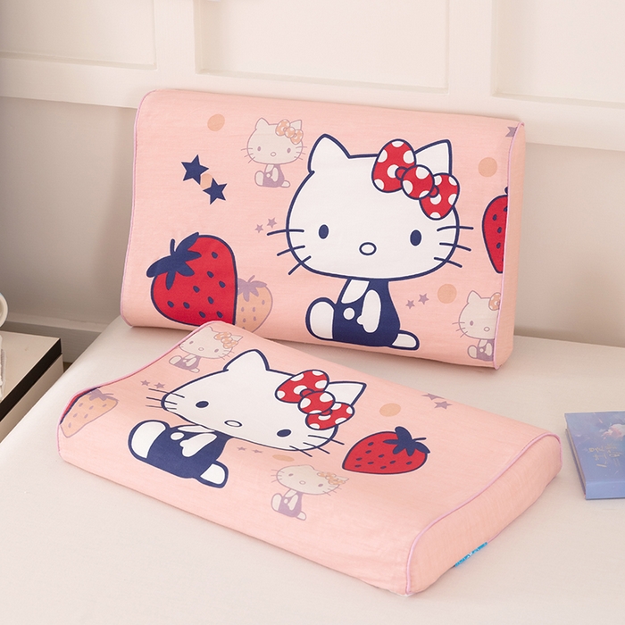 91家纺网 家纺一手货源 找家纺 七夜居 2026新款开学季儿童纯棉记忆棉枕芯全棉可拆洗学生宿舍枕头幼儿园宝宝枕 枕头枕芯 草莓KT